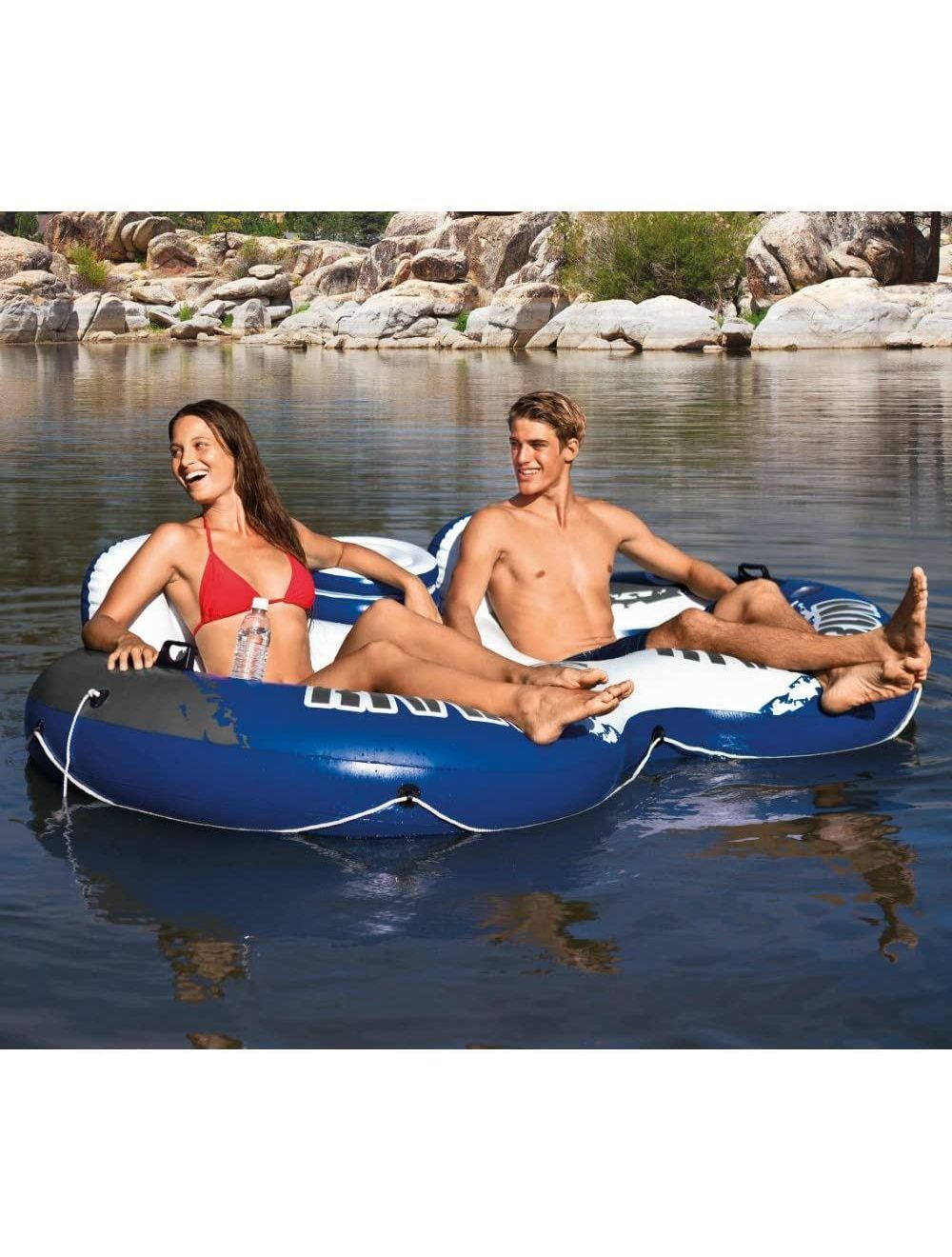 Intex River Run II Sport Lounge, Inflatable Water Float, 95 X 62