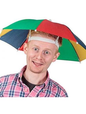 Umbrella Hat Ridiculous Practical Hands Free Headwear Funny Joke Novelty Gift