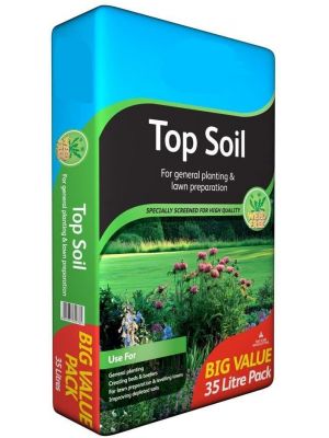 35L Top Soil Multi Purpose for Grass Seed Lawns Planting Vegetables Compost