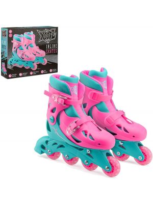 Children’s Girls Outdoor Adjustable 4 Wheel Inline Roller Blade Skates Medium