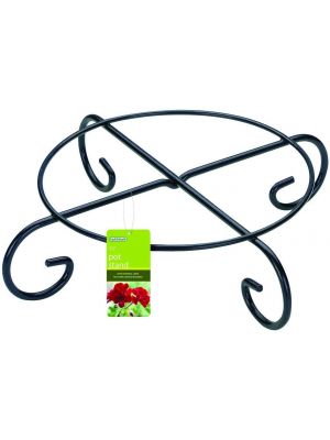 Outdoor Garden Patio Round Green Heavy Duty Wire Short Plant Pot Stand