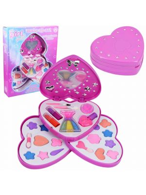 Its Girl Stuff 3-Tier Play Make Up Set in Pretty Shaped Case