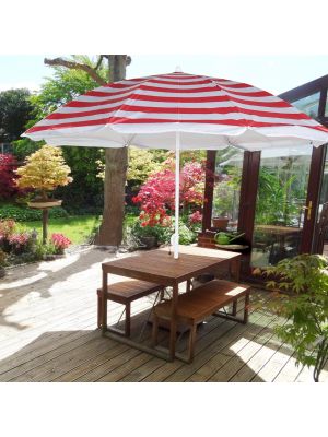 Beach Tilting Parasol Umbrella 1.7m Patio Garden Outdoor UV Protection Sun Shade