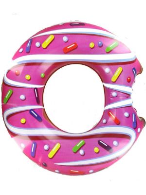 Inflatable Swim Ring Donut Design Safe Water Equipment Fun Raft Float Pool