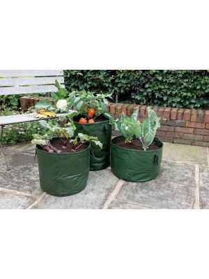 Garden Vegetable Planters Set Patio Tub Pot With Support Rings 