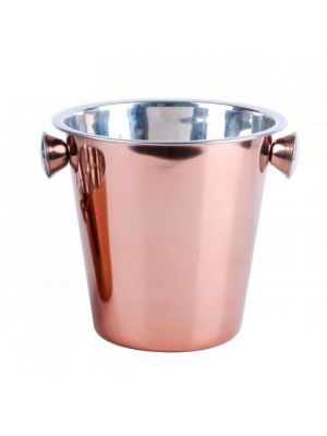 Stainless Steel Copper Finish Champagne Party Wine Beer Ice Cooler Bucket