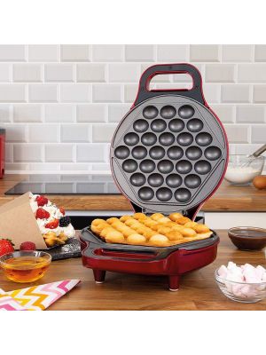 Red Electric 700W Eggettes Cake Ice Cream Cone Bubble Waffle Maker Machine
