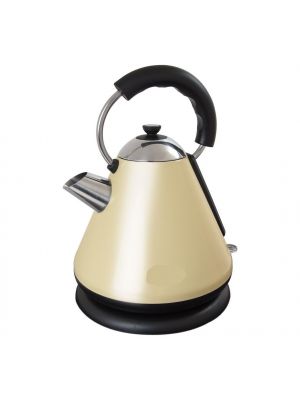 Pyramid Shape Fast Boil 1.7L Cordless Kettle Cream