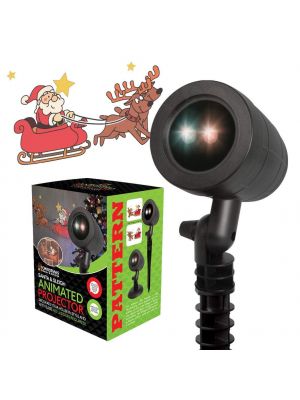 Christmas Outdoor LED Santa & Reindeer Sleigh Xmas Projector Light Set