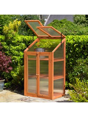 Shelves Wooden Cold Frame Grow House Greenhouse Outdoor Plant Storage