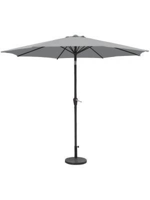Garden Patio Large 2.7m Sun UV Protection Waterproof Wind Up Parasol Grey