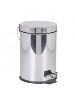 3L Stainless Steel Metal Foot Pedal Bin Home Office Garbage Waste Bin