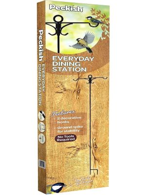 Wild Bird Peckish Everyday Dining Bird Feeder Station-Black Garden 