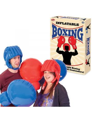 Inflatable Boxing Set - 2 Sets of Boxing Gloves & 2 Inflatable Head Guards