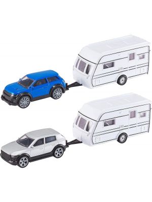 Teamsterz Die-cast Car & Caravan Trailer Playset | Kids Metal Toy Vehicles Great For Children Aged 3+