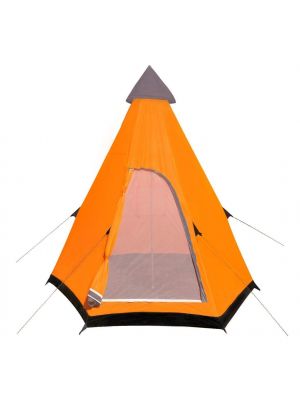 Orange Two Person Unisex Tepee Tent Sewn Groundsheet Festival
