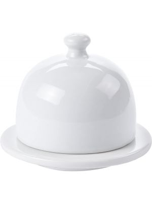 Ceramic Mini Round Single Portion Butter Serving Dish Bowl with Lid