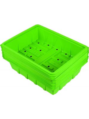 Outdoor Gardening 10 Pack Half Size Plastic Seed Trays with Drainage Holes