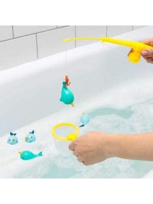 Tobar Toy Fishing for Narwhals Bath Game: Fishing Rod, Net & 5 Narwhals