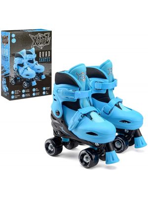 Boys Adjustable 4 Wheel Quad Roller Skates with Cushioned Ankle Support Medium