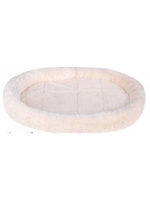 SOFT FABRIC PET BED 52X43CM DISPLAY 2 COULEURS ASSORTIS BEIGE/MARRON