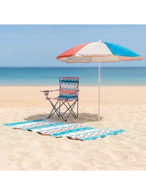 Yello BGG1720 Garden & Beach Parasol Umbrella, UPF 50+ Sunshade in Retro Pastel Design