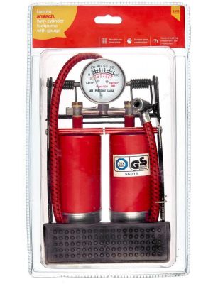 Amtech I9400 Double Foot Pump with Gauge