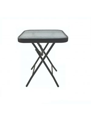 Folding Coffee Side Table Glass Table Outdoor Living Room Garden Furniture Patio