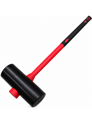 Heavy Duty 6kg Rubber Paving Maul Fibreglass Slab Hammer Kerb Flagstone Mallet 