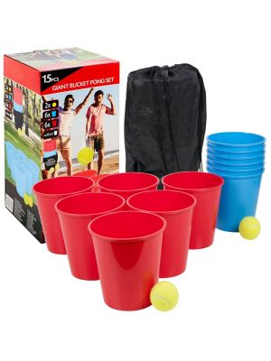 15 PCS XXL Beer Bucket Pong Game Garden Outdoor Summer Beach BBQ Party Kids Fun