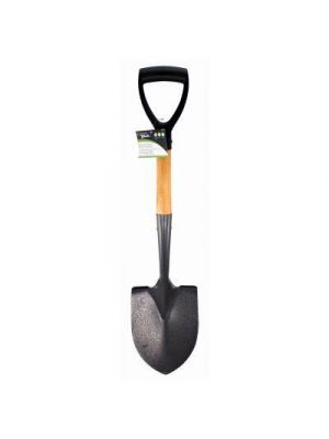 MINI ROUND HEAD MICRO SPADE SHOVEL WOODEN SHAFT 700MM - LIFETIME GUARANTEE