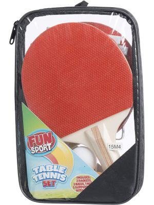 2 Player Table Tennis Set Includes 3 Ping Pong Balls Two Paddle Bats Game Park