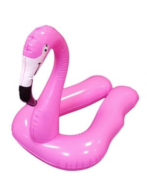 Inflatable Flamingo Shaped Pool Float Split Ring Sofa Raft Swimming Water Fun Pink 22