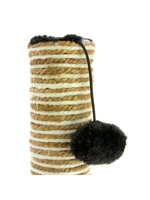 SIMPLY 4 PETS Kitty Play Post | Cat Scratching Post with Scratch Pad and Pom-Pom | Helps protect Furniture | Scratcher with Sisal Rope for Cats and Kittens