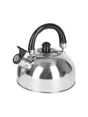 2L Brushed Stainless Steel Heat Resistant Whistling Kettle Silver Kitchenware