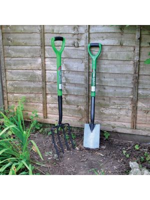 2 Pcs Gardening Tool Set Carbon Steel Fork and Spade Set