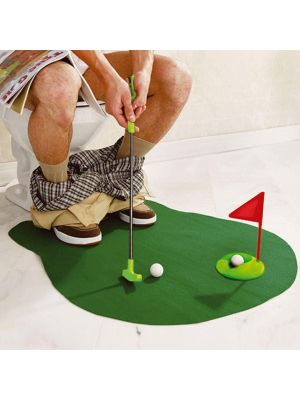 Bathroom Potty Putter Toilet Mini Golf Putting Game Sports Toys Set with Putting Green