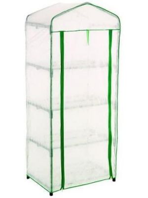 Outdoor Garden 4 Tier Mini Greenhouse Fleece Cover White Frost Protection