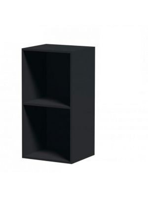 2 Tiers Cube Bookcase Standing Display Shelf Storage Unit Organiser Black