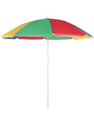 Unibos 5.3ft/1.6m Garden Parasol Umbrella Outdoor Sun Shade For Beach/Pool/Patio Umbrellas Tilting Function Multi Coloured Protection UPF40