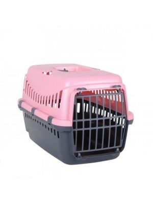 Pet Dog Cat Carrier Basket Cage Portable Travel Kennel Vet with Door Pink