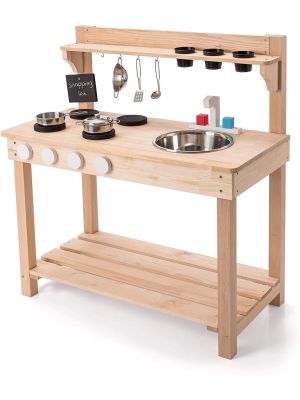 Wooden Marvellous Mud Kitchen Kids Outdoor Garden Gardening Play Set