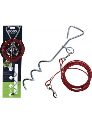 VDM dog line with ground pen red