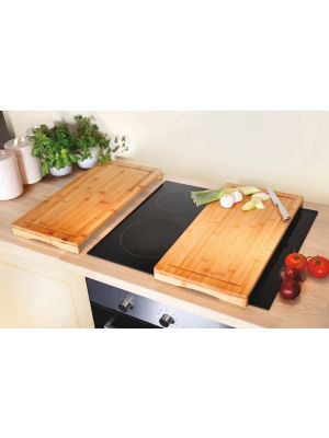 Unibos Bamboo Chopping Board with 4 BPA Free Plastic Drawer/Trays with lids  Kitchen Set-100