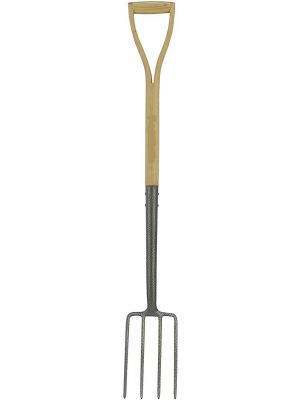 Lightweight Traditional Carbon Steel Head Gardening Border Fork Black