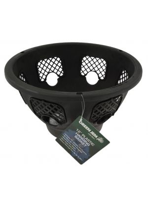 Easy Fill Plastic Hanging Basket Black 12 Inch Black