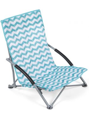 Yello Low Folding Beach Collapsible Outdoor Picnic Camping Chair with Carry Bag Zig Zag