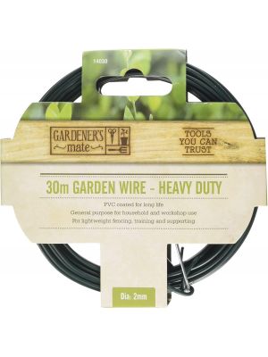 Heavy Duty Galvanised PVC Coated Multi Purpose Green Garden Wire 30m