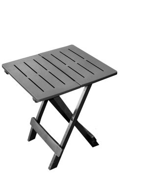 Plastic Foldable Camping Garden Patio Home Furniture Small Side Table Dark Grey