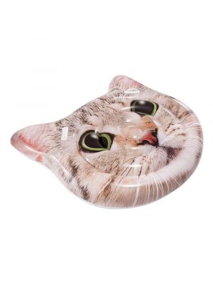 Inflatable Cat Face Island Mattress Lilo 147cm x 135cm Perfect for the pool